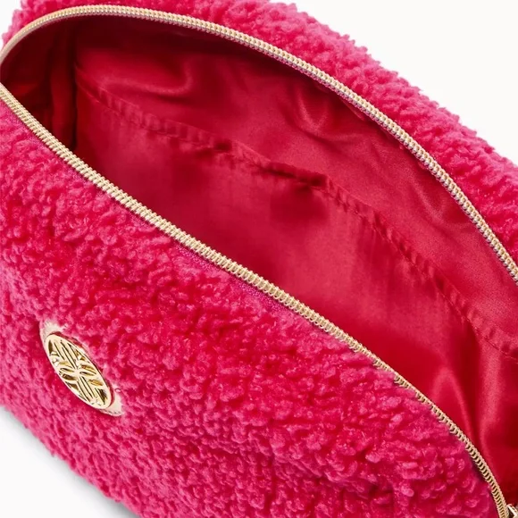 NWT Lilly Pulitzer Jeanie Sherpa Belt Bag in Raspberry Rouge - Picture 6 of 10